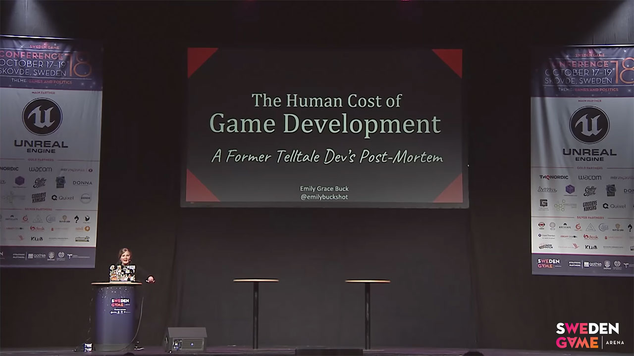 SGC18: Emily Grace Buck - The Human Cost of Game Development: A Former Telltale Dev's Post-Mortem